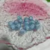 Accesorios para joyería DIY, materiales para pulseras, pulseras de cuentas, cuentas de vidrio dorado arena brillante en la oscuridad, cuentas sueltas, cuentas redondas de cristal.