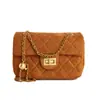 Moda Estilo Coreano Pequena Bolsa de Ombro Estilo Chanel para Mulheres 2026 Primavera Nova Bolsa Transversal de Ombro com Corrente Bordada Tendência