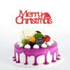 Decoración para pasteles horneados Feliz Navidad Rojo Inglés Feliz Navidad Jin Cong Tarjeta de papel para pasteles