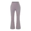Calças de yoga de verão femininas, calças esportivas de corrida e treino justas com leve boca de sino, calças cropped de cintura alta que levantam o bumbum para fitness, para pessoas baixinhas
