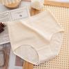 Ropa interior de algodón de talla grande para mujer, niña gordita, cintura alta, abdomen reductor, algodón jacquard 7A, entrepierna transpirable y antibacteriana, ropa interior sin costuras