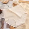Ropa Interior de Algodón Puro para Mujer Tallas Grandes 100 kg Cintura Alta Control de Abdomen Jacquard de Algodón Puro 7A Transpirable Antibacteriano Sin Costuras Calzones para Mujeres Tallas Grandes