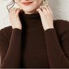Suéter de Cuello Alto para Otoño e Invierno 2025 para Mujer, Ajustado, Corto, de Color Sólido, Manga Larga, Interior Tejido, Camiseta Básica para Mujer