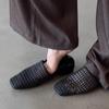 Zapatos Planos Cerrados Transpirables de Tejido Hueco Estilo Nuevo 2026 Punta Cuadrada Planos Cómodos sin Cordones Sandalias Simples de Vacaciones para Mujer