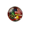 Insignia de Aniversario Americana de Venta Caliente Transfronteriza Broche de Bandera Nacional de Personalidad Creativa Accesorios Decorativos Metálicos en Relieve