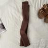 Calcetines de otoño e invierno calcetines apilados calcetines de pantorrilla de punto de pierna de felpa gris para mujer medias blancas gruesas cálidas blancas