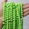 Cuentas de vidrio de color sólido en 14 colores macaron para pulseras hechas a mano, collares y accesorios de joyería con cuentas para DIY, hilos completos de cuentas sueltas