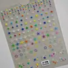 Pegatinas de Uñas con Relieve de Corazón y Estrella de Colores 3D Versátiles 26 Letras Inglesas Pegatinas para Uñas DIY Estilo CA