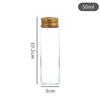 Garrafa transparente de Cordyceps 30mm tampa de ouro de rosca enrolando tubo de ensaio de garrafa de vidro transparente pequena garrafa de remédio aloés garrafa de embalagem de incenso