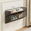 Zapatero detrás de la puerta, gabinete de zapatillas multicapa para la pared del baño, no requiere taladro, organizador de zapatos de pared para uso doméstico, perfecto para la entrada