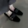 2026 Novos Sapatos de Bico Fino Confortáveis, Delicados, Versáteis, Estilosos, Estilo Retrô, para o Dia a Dia, Afinando, Fivela de Cinto, Boca Rasa, para Mulheres
