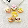 Comida criativa Brincar Pão Café Bolo Resina Acessórios DIY Creme Gel Grampo de cabelo Manchete Capa de celular Decoração de copo