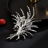 Exquisita moda elegante broche de ramo sentido nicho diamante de color circonita traje planta flor prendedor hebilla