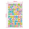 Pegatinas Coloridas en Inglés Transfronterizas para Estudiantes DIY Fuerte Adhesión Impermeables Autoadhesivas Decoración de Regalo Creativas Etiquetas Numéricas
