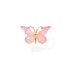 Venta Caliente Transfronteriza Tapa a Prueba de Polvo para Popote de Silicona de 10 mm, Decoración de Mariposa Colorida de Resina para Cubierta de Popote, Reutilizable