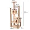Marco de Escalada para Gatos, Árbol para Gatos, Casa Grande de Madera para Gatos con Rascador, Ahorro de Espacio, Estante para Gatos tipo Cápsula Espacial, Personalizable