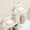 Jabonera Drenante de Hoja con Ventosa de Silicona Estante Drenante Nórdico Soporte para Jabón de Baño Jabonera a Prueba de Fugas Sin Taladro