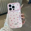 Funda con lazo de estampado floral en color de contraste, adecuada para Apple 17PROMAX, funda de teléfono fresca y juvenil para iPhone18, funda suave