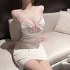 Pijama Nuevo Estilo 2025 con Almohadillas en el Pecho para Mujer, Camisón Sexy de Encaje de Verano Nuevo Estilo con Tirantes para Mujer
