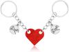 Llavero con forma de pareja de Amazon, bloques de construcción, llavero de amor, colgante de mochila para el Día de San Valentín