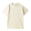 Estilo Nuevo de Verano 230g Cuello Redondo Hombro Normal Manga Corta Corte Holgado Adelgazante No Ceñido Versátil Color Sólido Top para Hombre para Ir al Trabajo