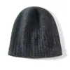 Gorro de Cachemira de Color Sólido para Mujer, Gorro de Punto Grueso y Cálido con Protección para los Oídos, Gorro de Punto Versátil Que Hace que el Rostro Parezca Más Pequeño