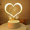 Luz de Noche 3D Creativa de Dibujos Animados Acrílica Enchufable Lámpara de Mesa Grabado Personalizado Logo de Empresa Regalo para Evento Souvenir