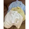 Jaqueta Cardigan Longa de Linho Branco Coreano 100% Fina com Proteção Solar para Mulheres, Roupa de Exterior para Primavera e Verão, Blusa Solta