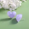 Aretes de Resina con Brillo de Gelatina de Árbol de Corazón Accesorios de Aretes Acrílicos de Color Sólido Fresco con Corazón de Durazno Accesorios Simples con Forma de Corazón Juveniles
