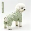Ropa para Mascotas Otoño Invierno Engrosada Chaleco Comida para Perros Cálido Teddy Perro Pequeño Maltés Bichón 26 Ropa de Algodón de Cuatro Patas