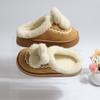Pantuflas de Algodón Gruesas y Felpudas para Mujer en Otoño e Invierno Comercio Exterior Personalizadas Más Terciopelo Nuevas para Casa Cálidas de Algodón