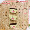 Bolsa de Almacenamiento Tejida de Cuerda de Algodón de Tres Capas Cesta Colgante para Armario de Dormitorio y Sala de Estar Cesta de Almacenamiento para Entrada Bolsa de Almacenamiento para Mudanzas