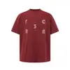 Camiseta Casual Simples com Estampa de Letras Manga Curta Top Verão Masculino Estilo de Rua ins Manga de Cinco Pontas Algodão Puro Camiseta
