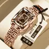 Reloj para Mujer Marca Suiza Modelo Nuevo Reloj Cuadrado Pequeño Reloj de Cuarzo Resistente al Agua Transmisión en Vivo Dropshipping