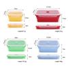 Lonchera plegable de silicona Calentamiento en microondas Portátil Caja de picnic para exteriores Trabajo Especial Sellado Caja para comida complementaria para niños