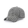 Outono e Inverno Novo Boné Pied de Poule Estilo Coreano Feminino Outdoor Combina com Tudo Boné de Beisebol Casual Moda Chapéu Britânico Feminino