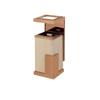 Cubo de basura de acero inoxidable para hotel europeo, centro comercial, ascensor, boca vertical, cubo de ceniza de mármol con cenicero.