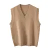 Chaleco Suéter de Punto Baicai Terciopelo Otoño/Invierno Nuevo Top sin Mangas Holgado Capa Base Color Sólido Camisola