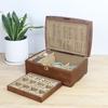 Caja de Joyería de Madera Maciza con Cerradura Retro Gran Capacidad Caja de Almacenamiento de Collares Antigua de Alta Gama Multifunción Caja para Relojes Estilo Chino