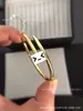 Pulsera de uñas V dorada de alta gama, diseño clásico elástico grueso y delgado, unisex, chapada gruesa en oro rosa de 18 quilates, pulsera de lujo ligero para parejas, al por mayor