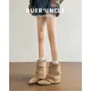 Botas de Cavaleiro Retrô de Cano Alto Estilo Novo Americano Ocidental Jeans Bico Quadrado Fivela de Couro Rad 2026 Aumento de Altura Botas Curtas Salto Grosso