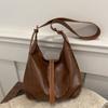 Perezoso Elegante Desperdicio Estilo Tierra Casual 2024 Invierno Nuevo Estilo Coreano Retro Gran Capacidad Bandolera Axilar Bolso Tote