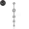 Nuevo Producto Anillo Largo para Ombligo de Aleación de Titanio F136 Material G23 Joyería para Piercings Venta al por Mayor Transfronteriza Amazon