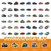 100 pegatinas decorativas de coches de dibujos animados para niños, funda de teléfono móvil, taza de agua, equipaje, ordenador, guitarra, patineta