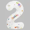 Globos Blancos con Números Impresos de 32 Pulgadas para Niñas y Decoraciones de Globos de Cumpleaños Infantiles Globos de Papel de Aluminio al por Mayor