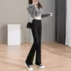 Jeans Negros Micro La para Mujer 2024 Primavera y Otoño Nuevas Explosiones Pantalones de Campana Pequeños para Mujer Otoño e Invierno