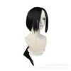 [Tongchuan] Peluca de cosplay de Naruto negro Uchiha skunk APH Wang Yao god of the night sword perro Lang