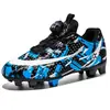 Zapatos de fútbol de caña alta transfronterizos para niños y niñas, zapatillas de entrenamiento con tacos para adultos, zapatos deportivos profesionales transpirables antideslizantes con tacos largos