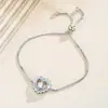 Joyería Simple de Moda Estilo Coreano Pulsera de Circonita de Moda Tendencia Pulsera de Corazón Amor para Regalo del Día de San Valentín para Mujer