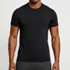 Comercio Exterior Europeo y Americano Amazon Transfronterizo Camiseta de Manga Corta para Correr para Hombre, Top Deportivo Fresco para Fitness para Hombre Cuello Redondo 25110